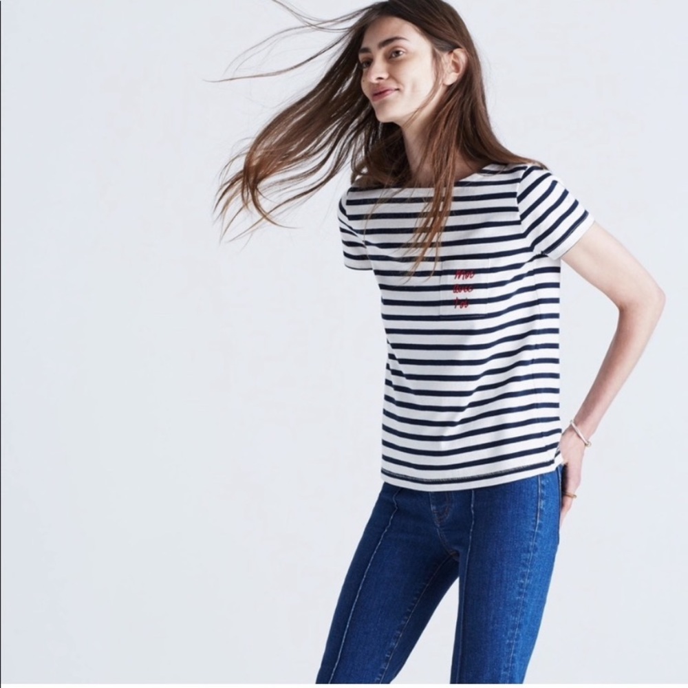 Madewell X Sezane Moi Alec Toi Short sleeve tee